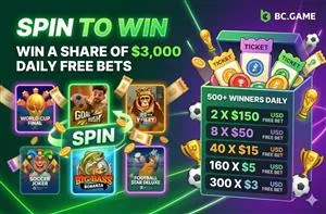Spin to Win free bets